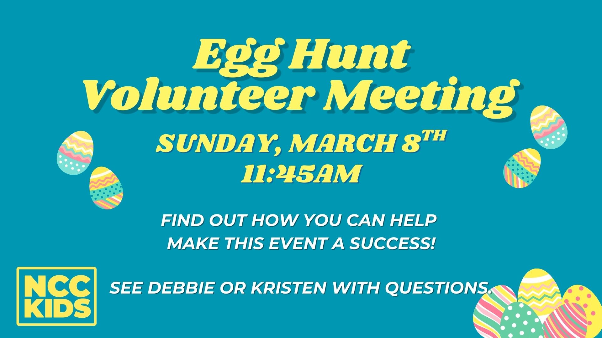 Easter Egg Hunt Volunteer Meeting